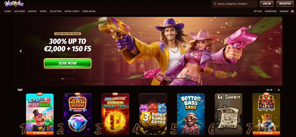 homepage van nederlandse westace casino